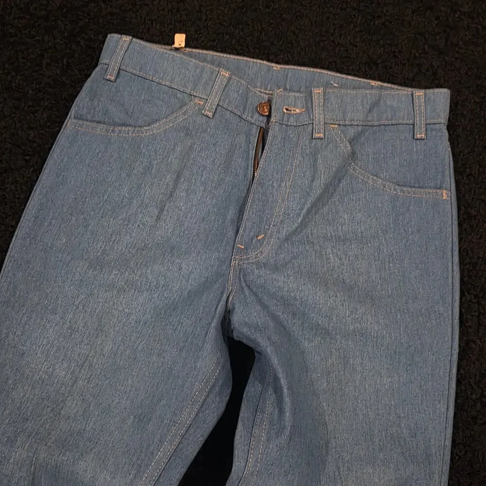 1980s Levis Rare Vintage Orange Tab Western Light Wash Jeans Deadstock 32x32
